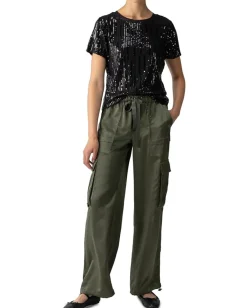 Sanctuary Sequin Perfect Tee Black Sale