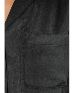 Splendid Serena Satin Button-Down Black Online