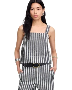 Women Madewell Shania Top - Striped Twill Linen