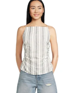 Madewell Sharona Top In Linen Cotton Lighthouse New