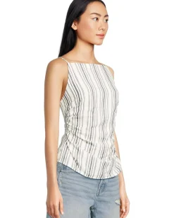 Madewell Sharona Top In Linen Cotton Lighthouse New