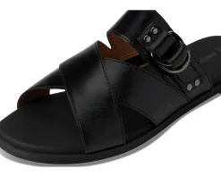 Johnston & Murphy Shayla Cross-Band Slide Black Clearance