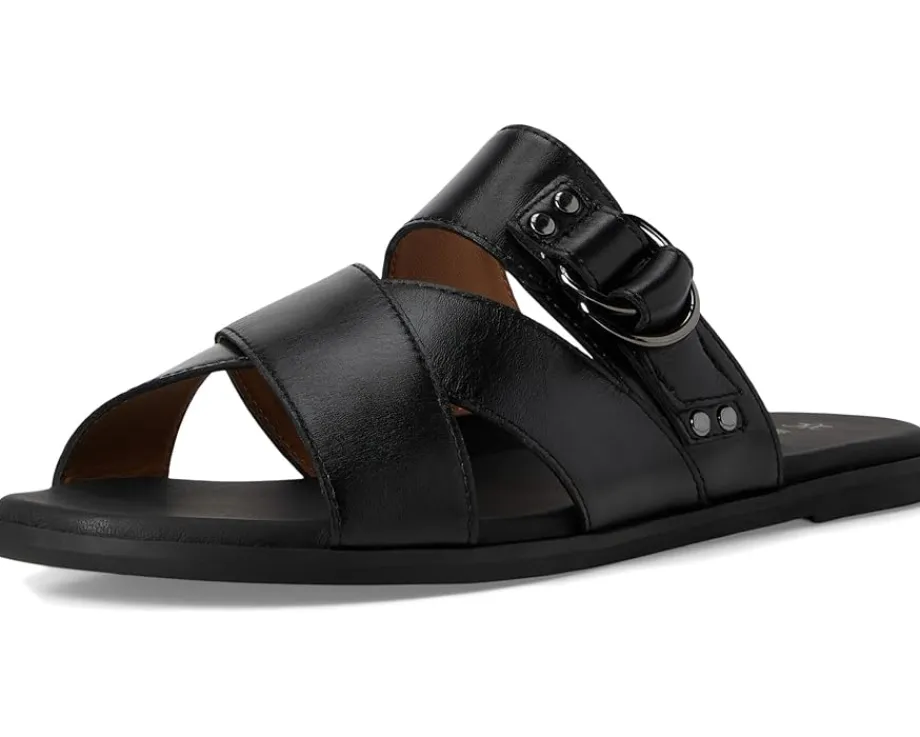 Johnston & Murphy Shayla Cross-Band Slide Black Clearance