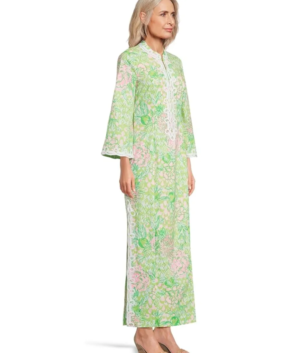 Lilly Pulitzer Shealyn 3/4 Sleeve Stretch Fauna Green Lime Feeling Good