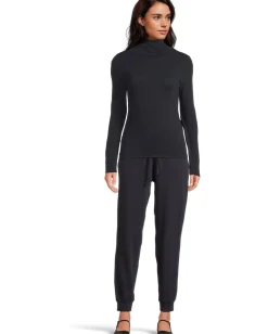 Eileen Fisher Sheer Knit Turtle Neck Top Ink Best