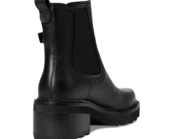 Cole Haan Shibley Waterproof Lug Buckle Booties Black Leather Sale