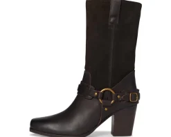 Frye Shiloh Harness Belted Dark Brown Hot