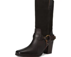 Frye Shiloh Harness Belted Dark Brown Hot