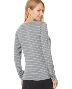 Elliott Lauren Shimmer Stripe Grey Outlet