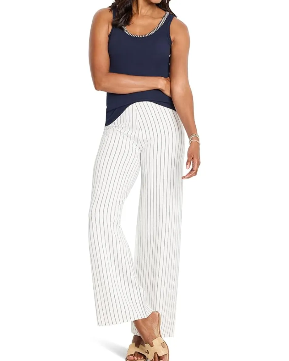 NIC+ZOE Shimmer Trimmed Tank Dark Indigo Best