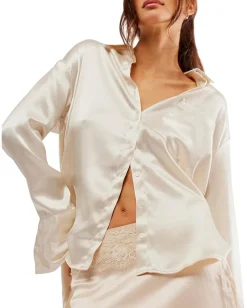 Free People Shooting For The Moon Button-Down Tea Clearance