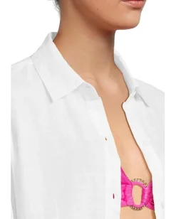 Tommy Bahama Shoreline Cotton Boyfriend Shirt White Online