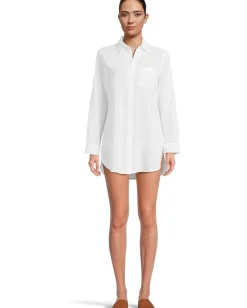 Tommy Bahama Shoreline Cotton Boyfriend Shirt White Online
