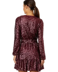 Women Betsy & Adam Short Sequins with Belt Tie