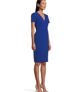 Women Calvin Klein Short Sleeve Button Sheath