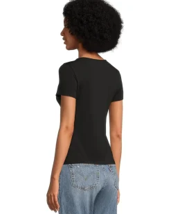 Lilla P Short Sleeve Crew Neck Black Discount