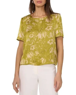 Women Vince Camuto Short Sleeve Crew Neck Blouse
