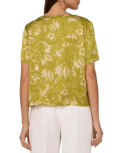 Women Vince Camuto Short Sleeve Crew Neck Blouse