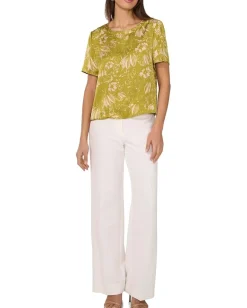 Women Vince Camuto Short Sleeve Crew Neck Blouse