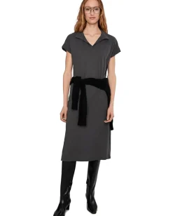 Women Mod-o-doc Short Sleeve Dolman Midi Dress