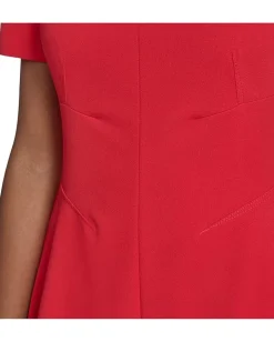 Women Calvin Klein Short Sleeve Scuba Crepe A-Line