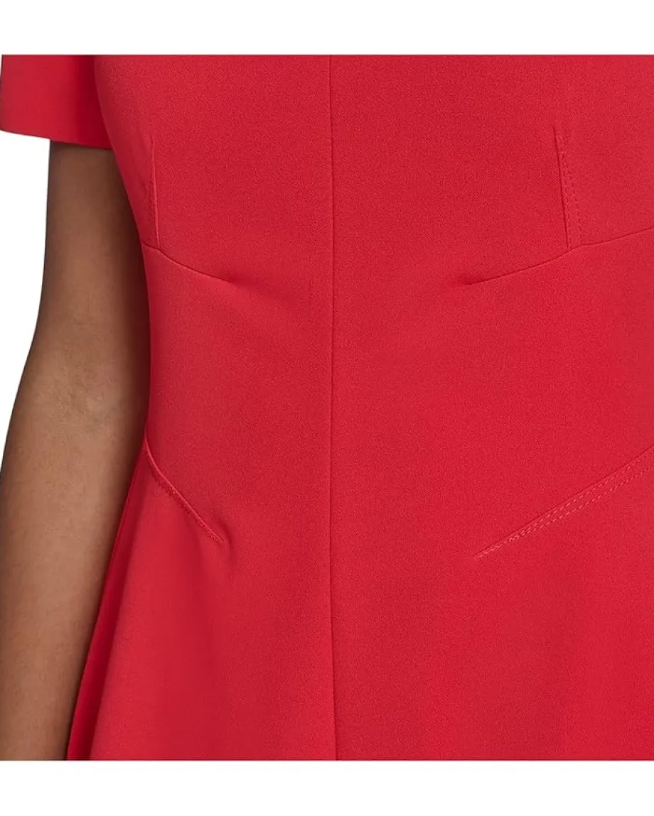 Women Calvin Klein Short Sleeve Scuba Crepe A-Line