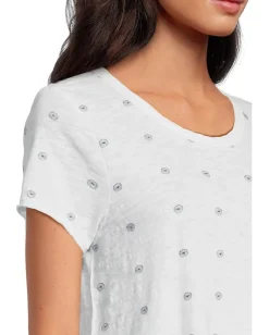 Women Mod-o-doc Short Sleeve Shirttail Crew Neck Tee