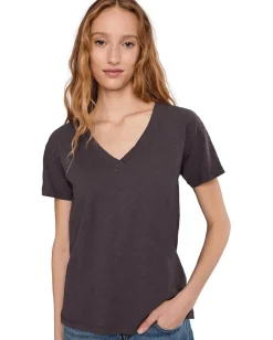 Women Mod-o-doc Short Sleeve V-Neck Boxy Tee