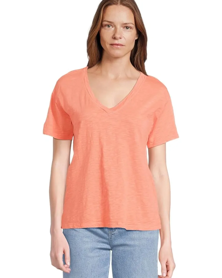 Women Mod-o-doc Short Sleeve V-Neck Boxy Tee