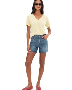 Women Mod-o-doc Short Sleeve V-Neck Boxy Tee