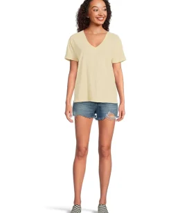 Women Mod-o-doc Short Sleeve V-Neck Boxy Tee