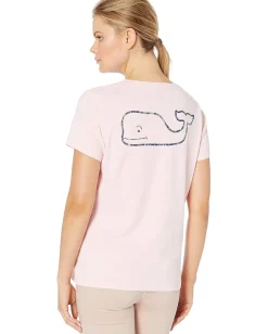 Vineyard Vines Short Sleeve Whale Pocket Tee Flamingo