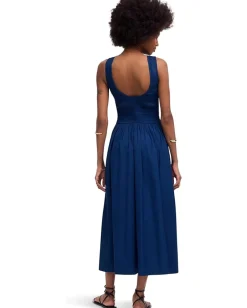 Madewell Sicily Dress - Mid With Poplin Blue Moon Clearance