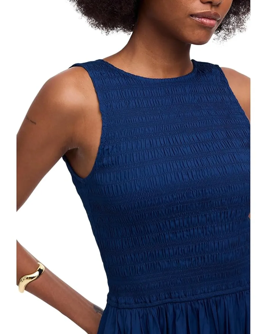 Madewell Sicily Dress - Mid With Poplin Blue Moon Clearance