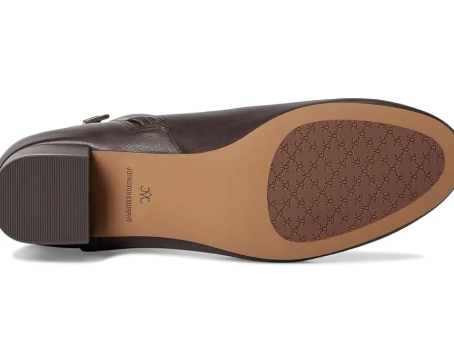 Johnston & Murphy Sienna Belted Bootie Dark Brown