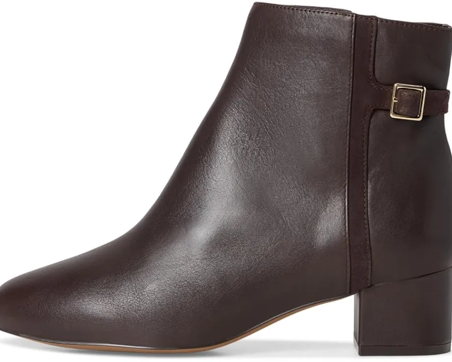 Johnston & Murphy Sienna Belted Bootie Dark Brown