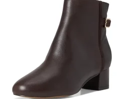 Johnston & Murphy Sienna Belted Bootie Dark Brown