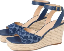 COACH Signature C Espadrille Wedge Deep Blue Hot