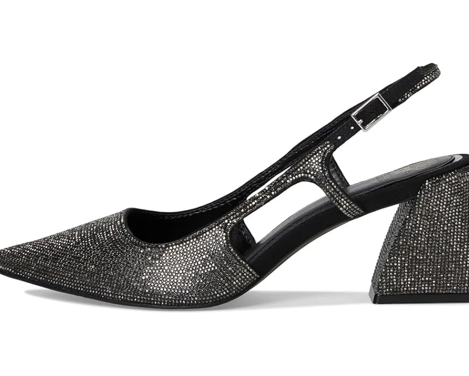 Vince Camuto Sindreea Rhinestone Block Heel Slingback Pump Anthracite