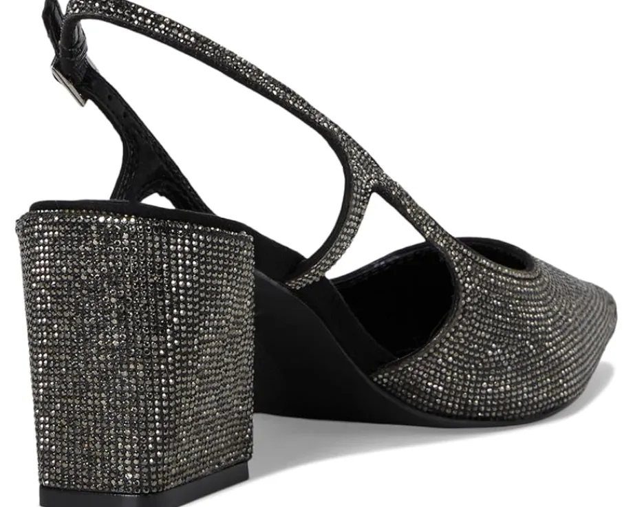 Vince Camuto Sindreea Rhinestone Block Heel Slingback Pump Anthracite