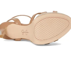 Jessica Simpson Sippete T-Strap Platform Sandals Chai Latte New