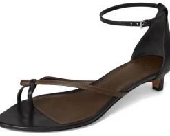 Vince Siri Thong Sandals Black/Nutwood Leather Best