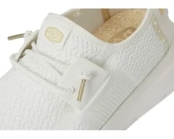 Hey Dude Sirocco Crochet Mesh White/Gold Sale