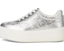 Keds Skyler II Lace-Up Silver Distressed Metallic Leather Outlet