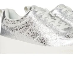 Keds Skyler II Lace-Up Silver Distressed Metallic Leather Outlet