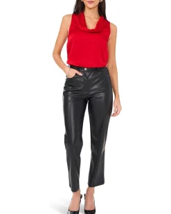 Vince Camuto Sleeveless Cowl Neck Top Bright Red Outlet