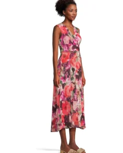 Women Calvin Klein Sleeveless Floral Chiffon Wrap