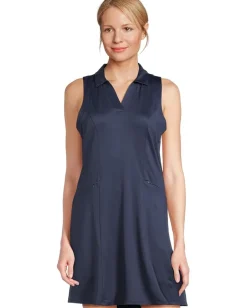 Callaway Sleeveless Flounce Dress Peacoat