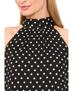 Women CeCe Sleeveless Halter Top With Back Bow