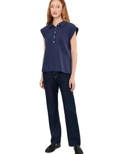 Women Mod-o-doc Sleeveless Henley Shirt